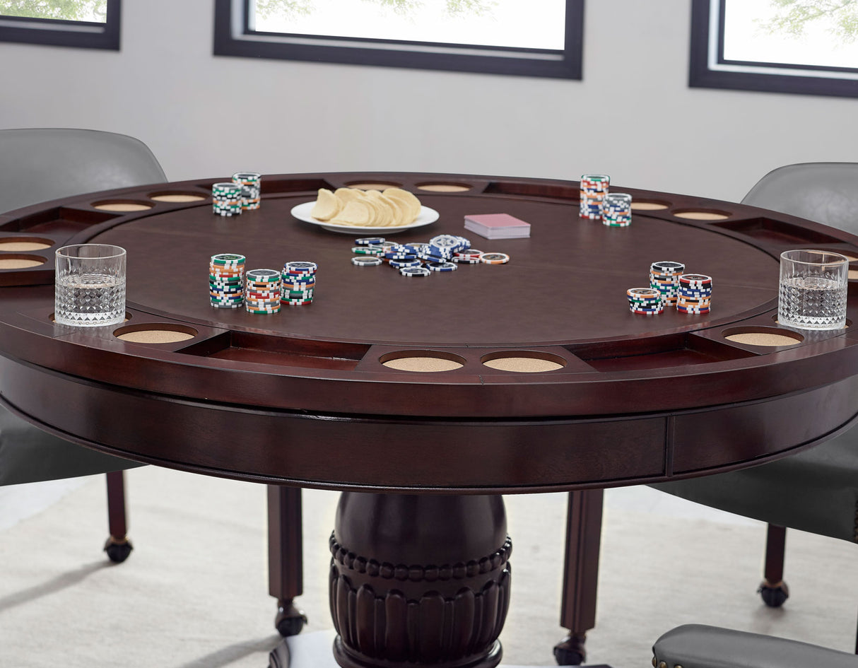 Tournament Game Table and Chairs, 6-Piece, Gray(Table & 4 Chairs) from Steve Silver - Luna Furniture