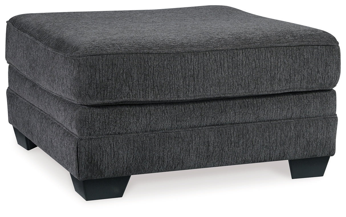 Tracling Slate 3-Piece Sectional with Ottoman from Ashley - Luna Furniture