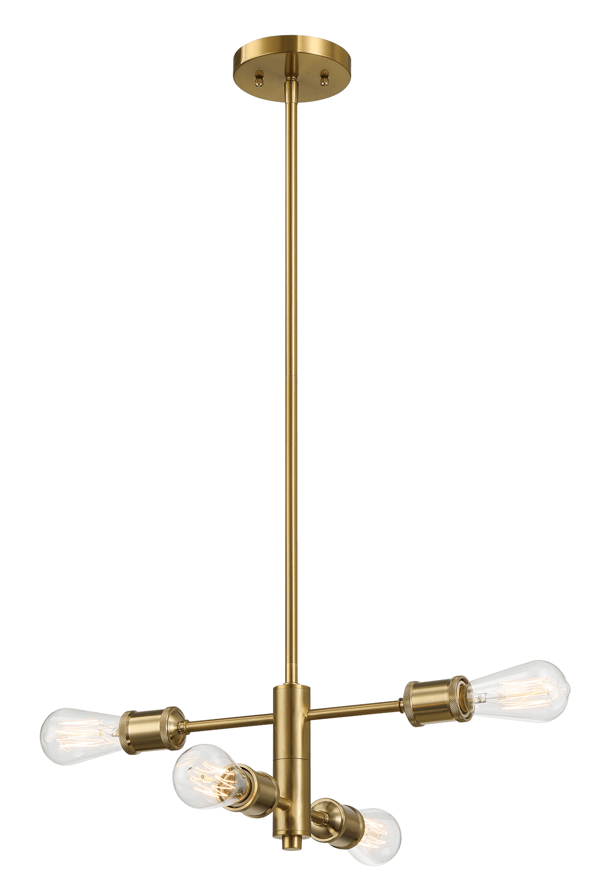 Trellis Four Lights Modern Gold Chandelier Vintage Pendant Fixture for Living Room Dining Kitchen 15"W × 6.75"H from Midinmod - Luna Furniture