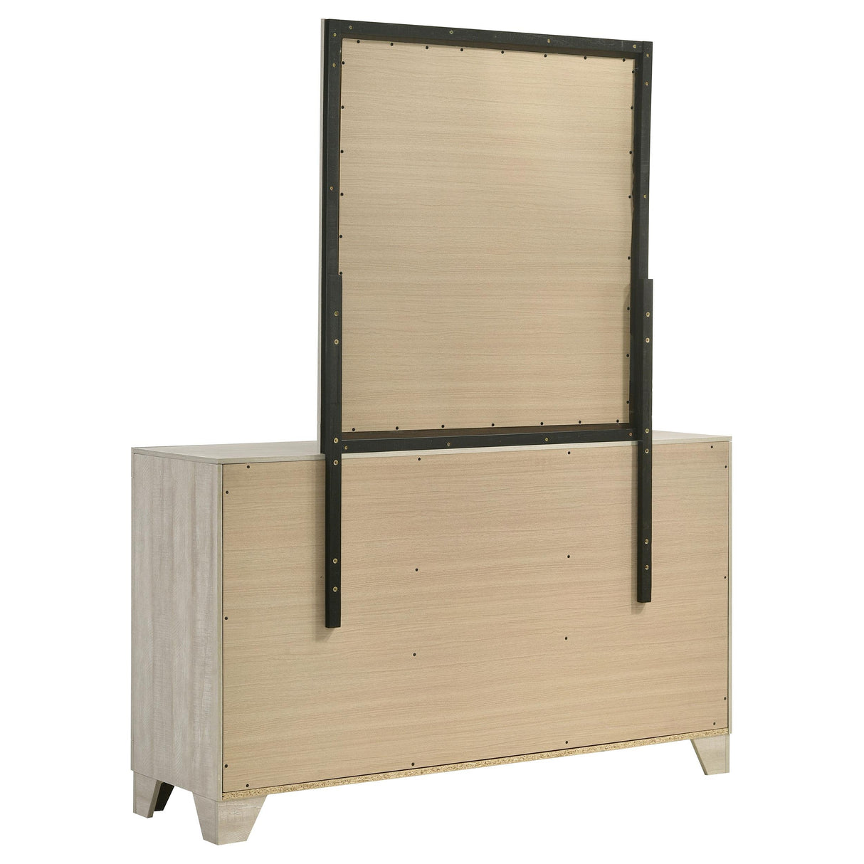 Trenton 6-drawer Bedroom Dresser With Mirror Rustic Cream from Coaster - Luna Furniture