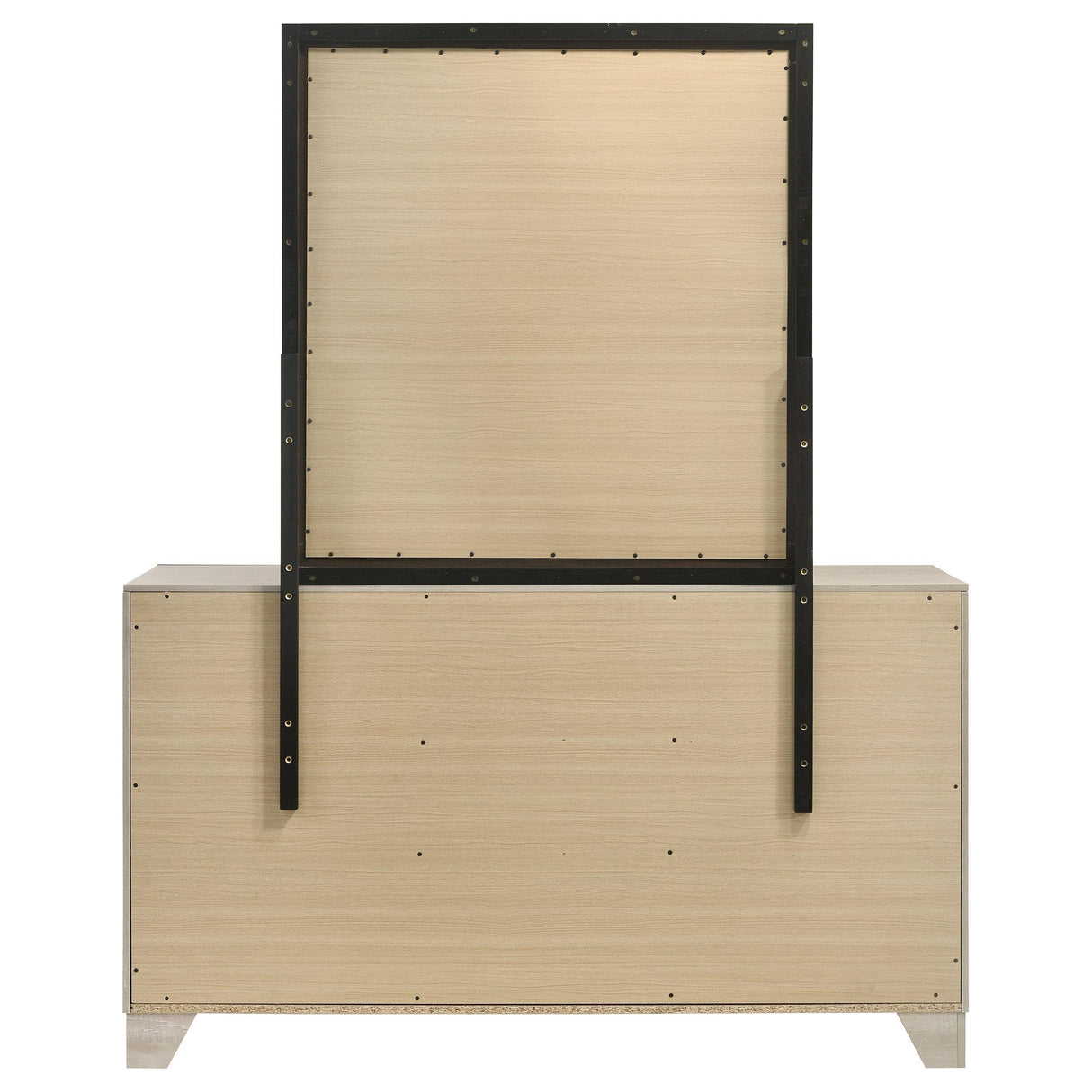 Trenton 6-drawer Bedroom Dresser With Mirror Rustic Cream from Coaster - Luna Furniture