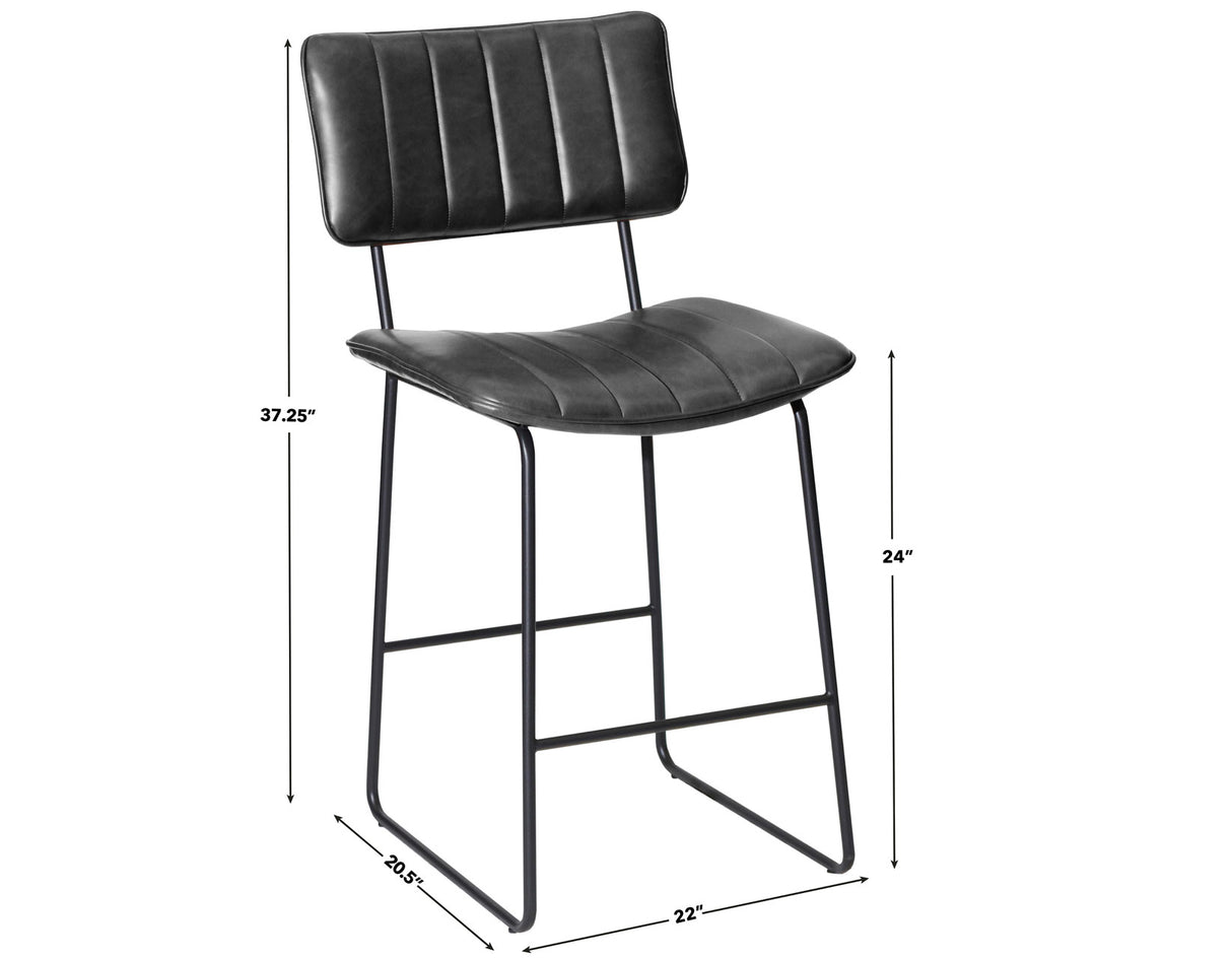 Tribeca Black 24″ Commercial Grade Counter Stool from Steve Silver - Luna Furniture