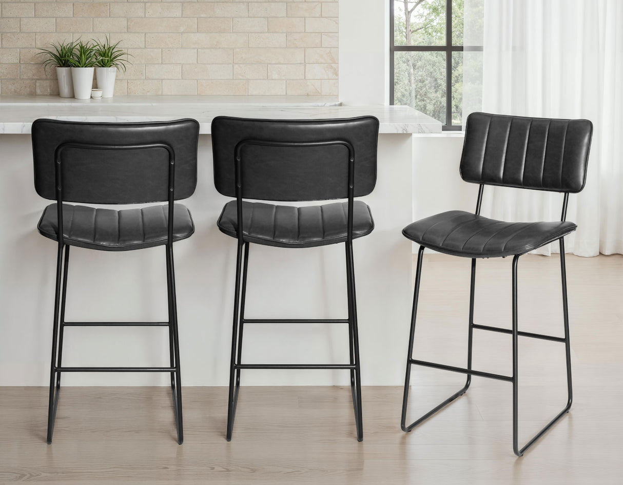 Tribeca Black 30″ Commercial Grade Bar Stool from Steve Silver - Luna Furniture