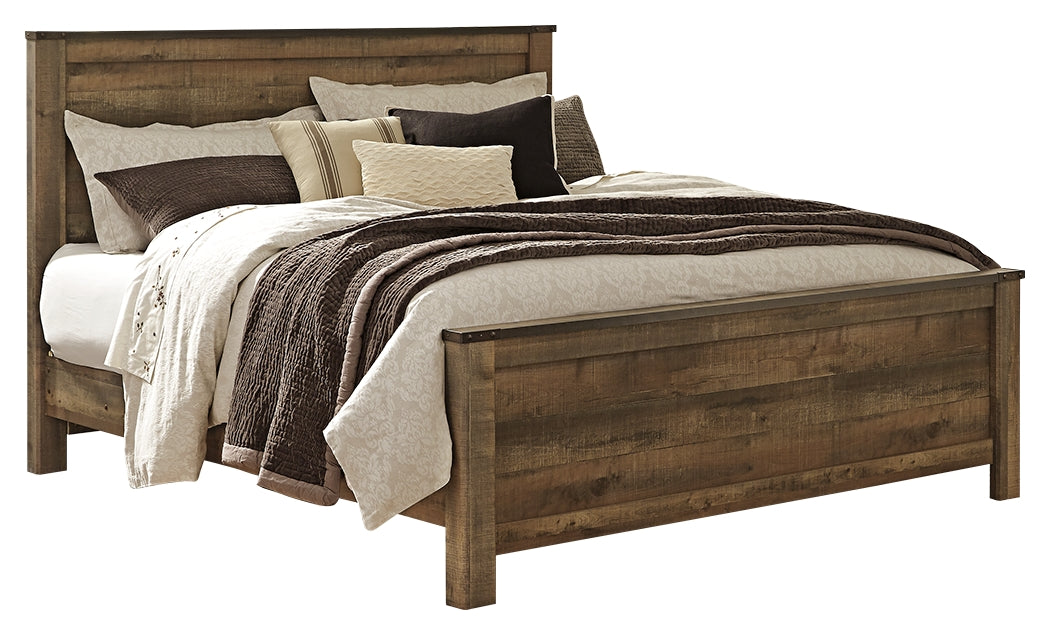 Trinell Brown King Panel Bed with Dresser and 2 Nightstands from Ashley Furniture - Luna Furniture