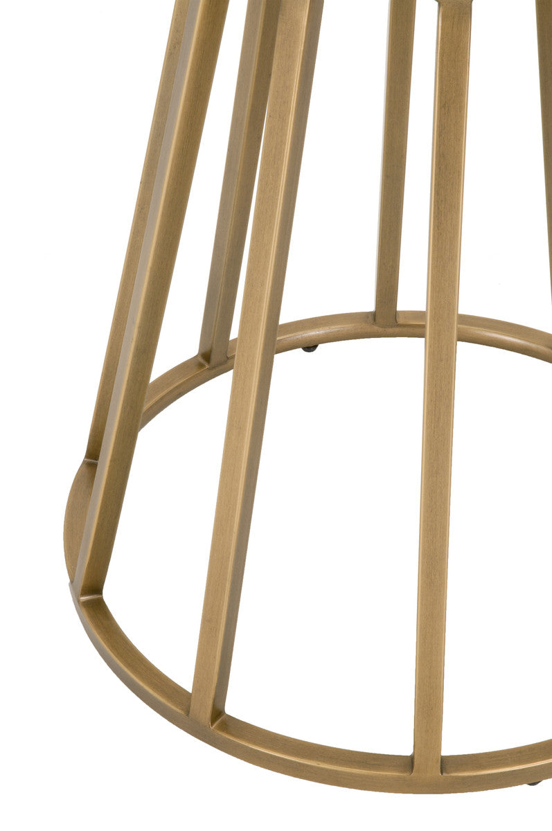 Turino Round Dining Table Base in Brushed Gold from Essentials For Living - Luna Furniture