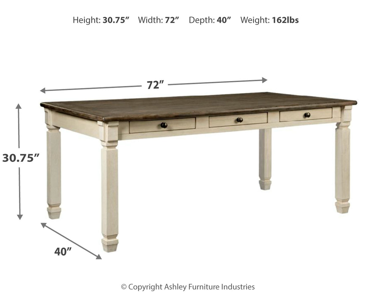 Bolanburg Dining Table and 4 Chairs in Two-tone from Ashley - Luna Furniture