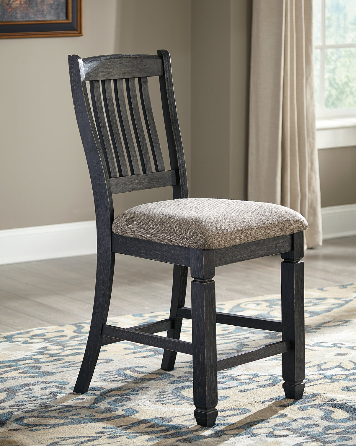 Tyler Creek Black/Gray Counter Height Dining Table and 2 Barstools from Ashley - Luna Furniture