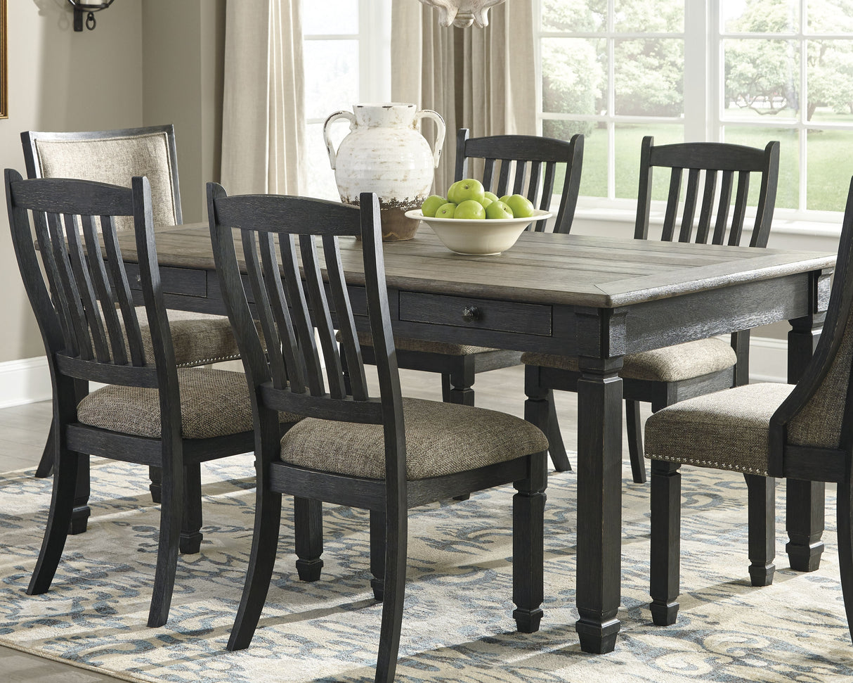 Tyler Creek Black/Grayish Brown Dining Table and 4 Chairs from Ashley - Luna Furniture