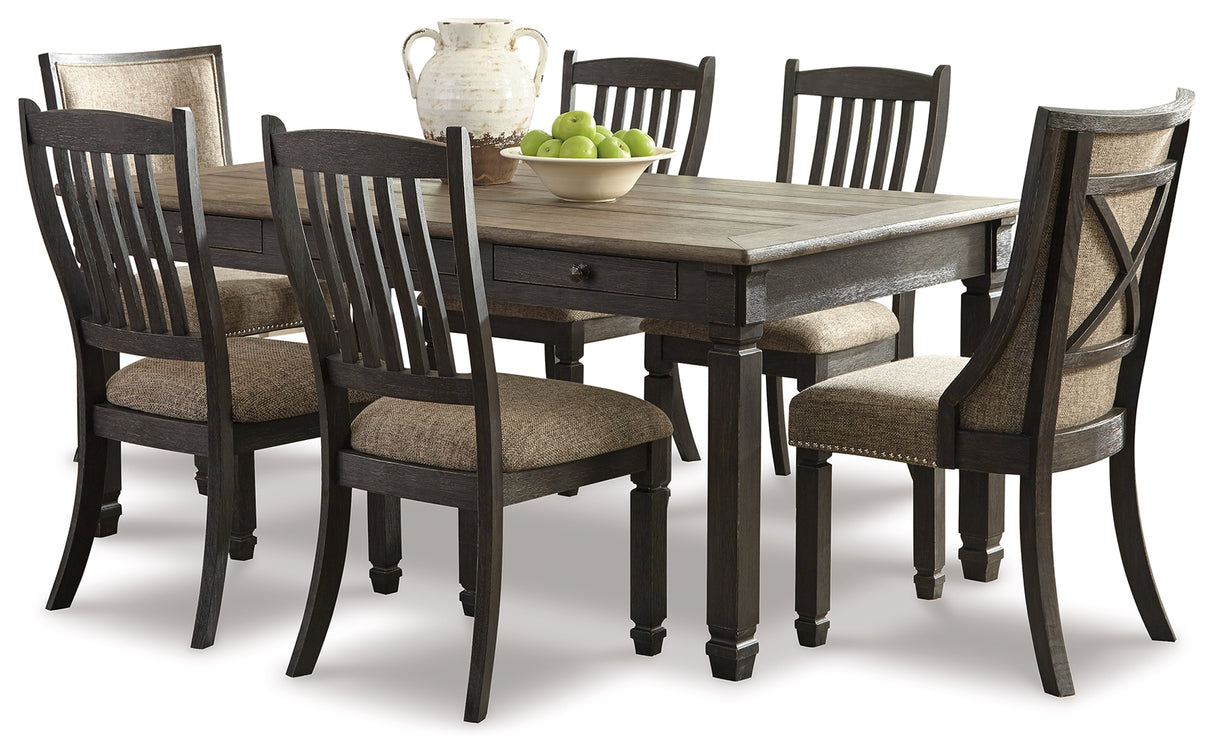 Tyler Creek Black/Gray Dining Table and 6 Chairs from Ashley Furniture - Luna Furniture