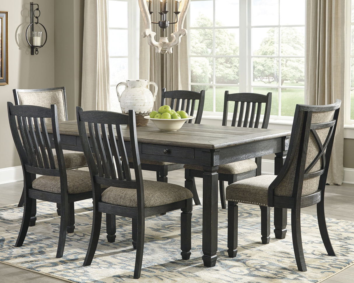 Tyler Creek Black/Gray Dining Table and 6 Chairs from Ashley Furniture - Luna Furniture