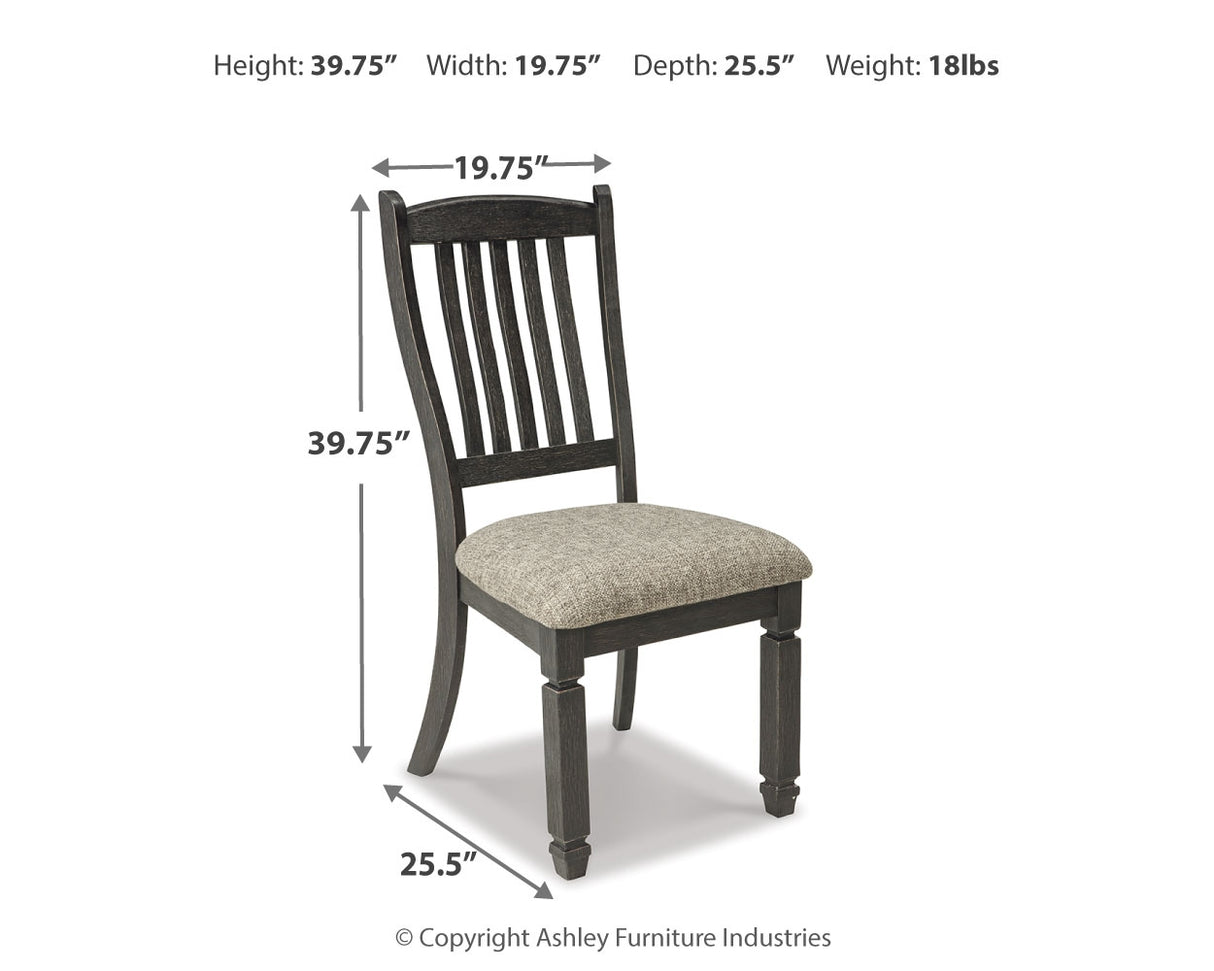Tyler Creek Dining Table and 6 Chairs in Black/Gray from Ashley - Luna Furniture