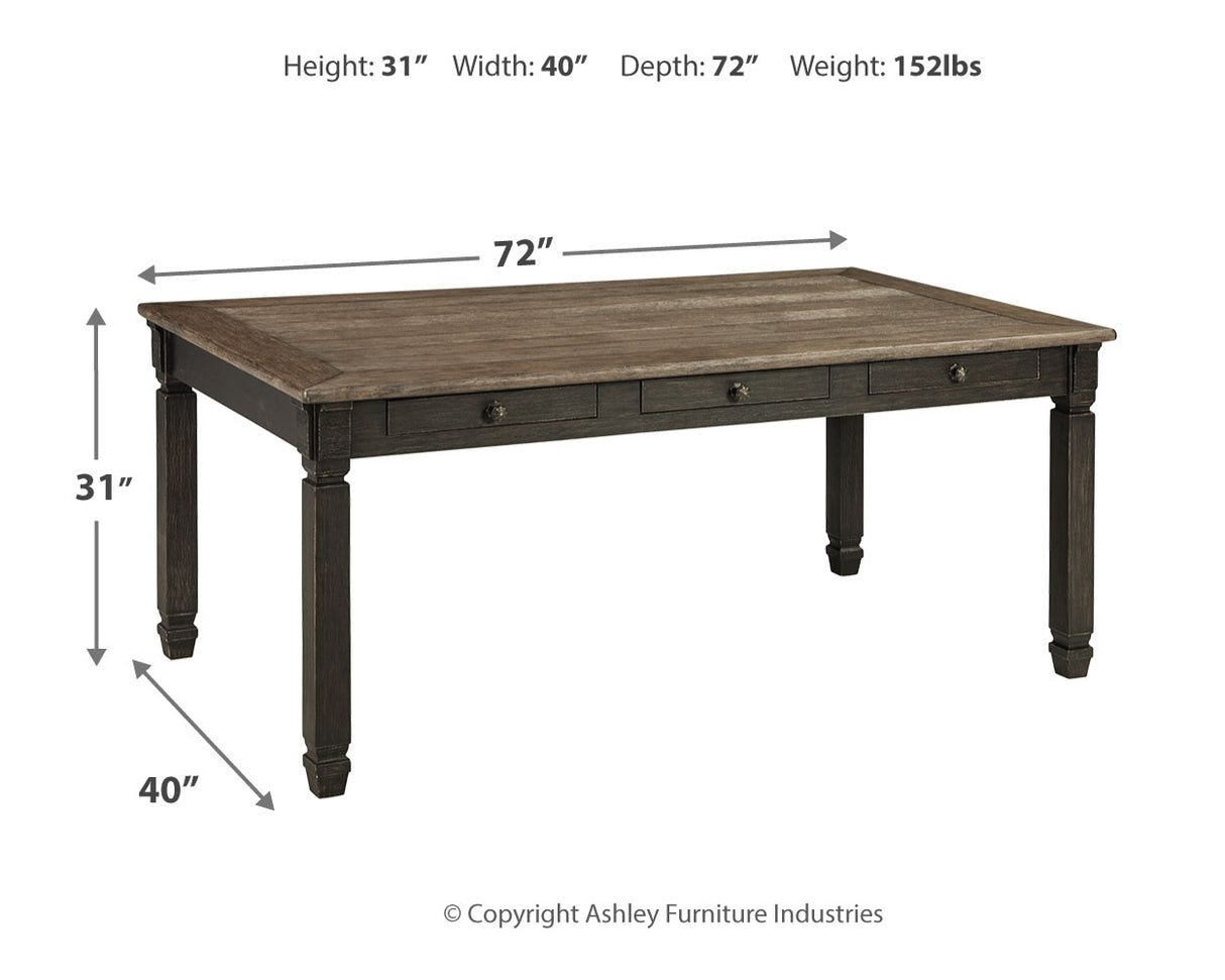 Tyler Creek Dining Table and 6 Chairs in Black/Gray from Ashley - Luna Furniture