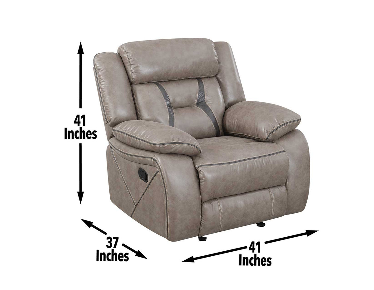 Tyson Gray 3-Piece Reclining Living Room Set from Steve Silver - Luna Furniture