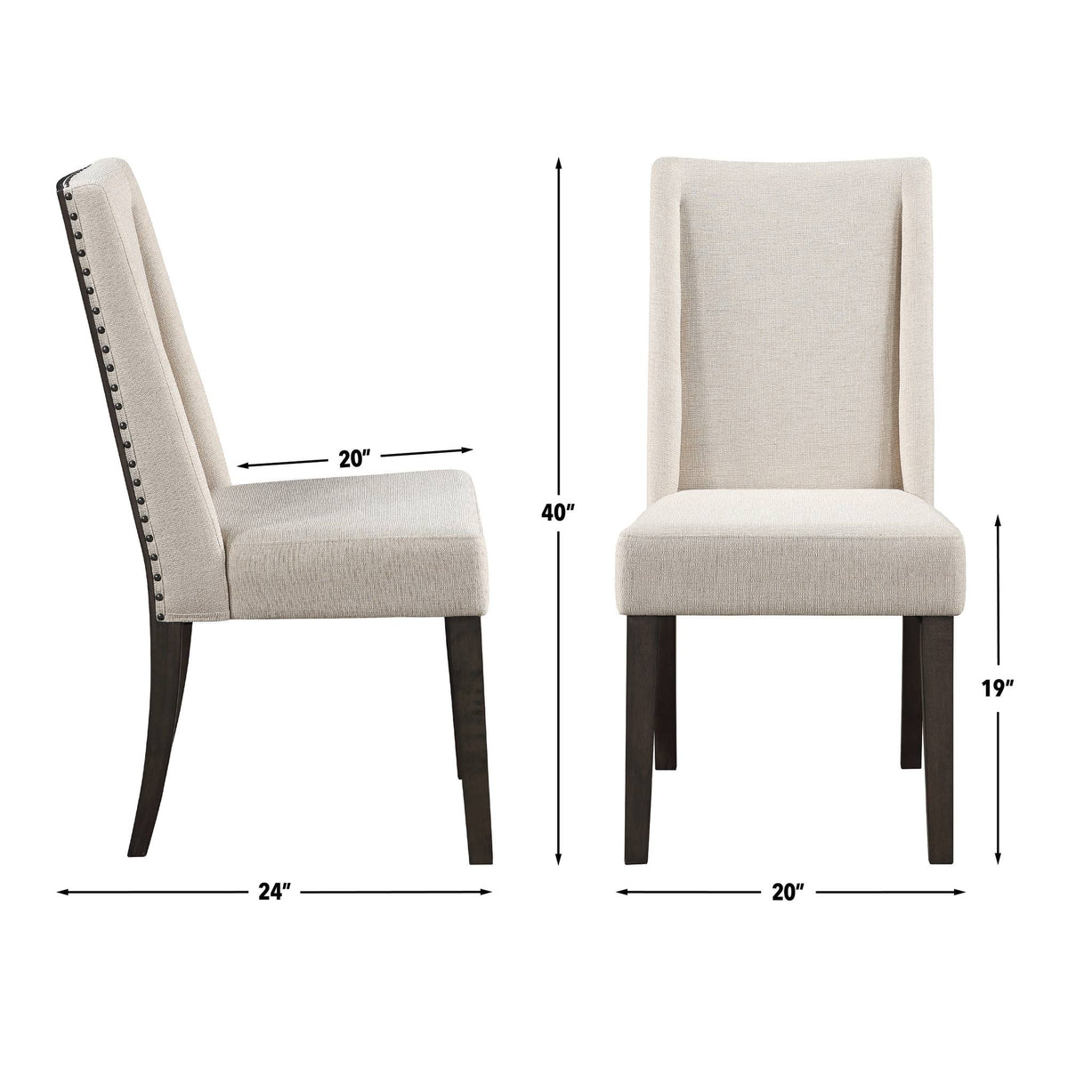 Napa 7-Piece Dining Set(Table, 2 Upholstered & 4 Side Chairs) from Steve Silver - Luna Furniture