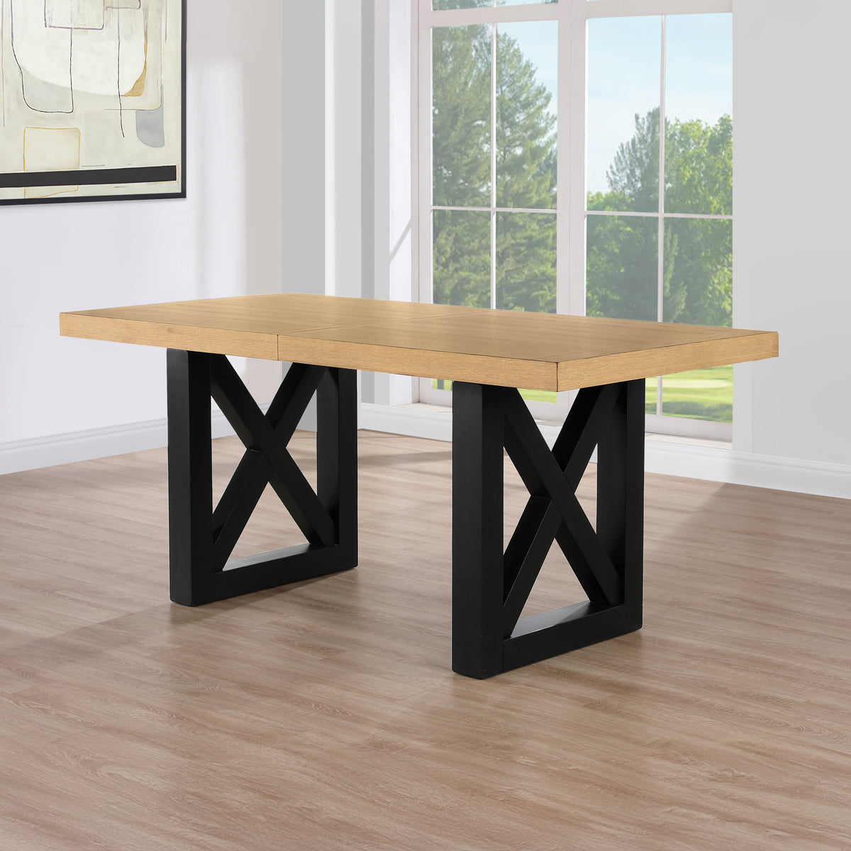 Magnolia 80-96-inch Counter Table w/18-inch Leaf, Black Base from Steve Silver - Luna Furniture