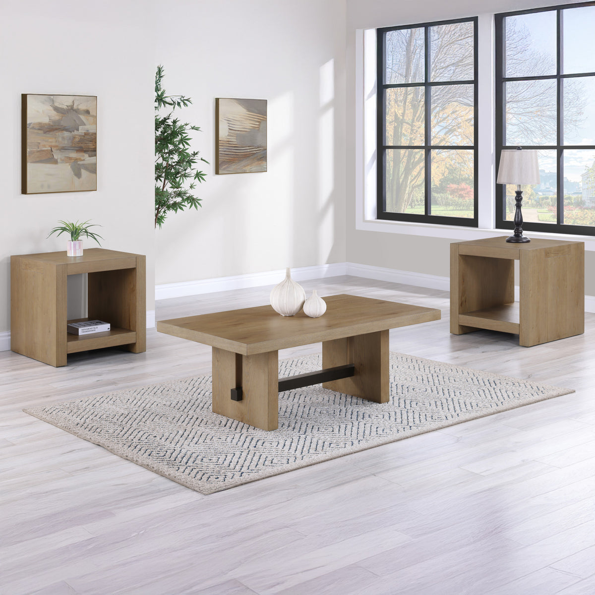 Aubrey 3-Piece Table Set, Driftwood from Steve Silver - Luna Furniture