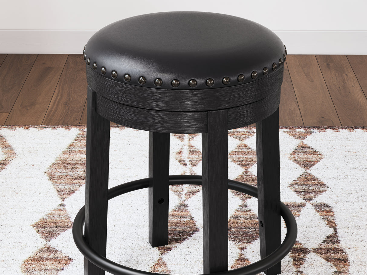 Valebeck Black Counter Height Barstool from Ashley - Luna Furniture