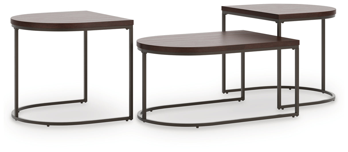 Vanmore Dark Brown Table (Set of 3) from Ashley - Luna Furniture