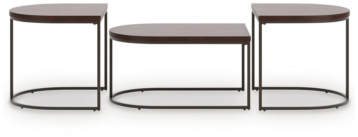 Vanmore Dark Brown Table (Set of 3) from Ashley - Luna Furniture