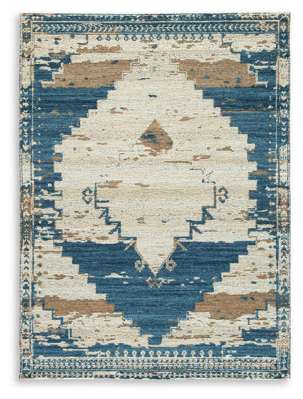 Varnler Blue/Brown/Tan Large Rug from Ashley - Luna Furniture