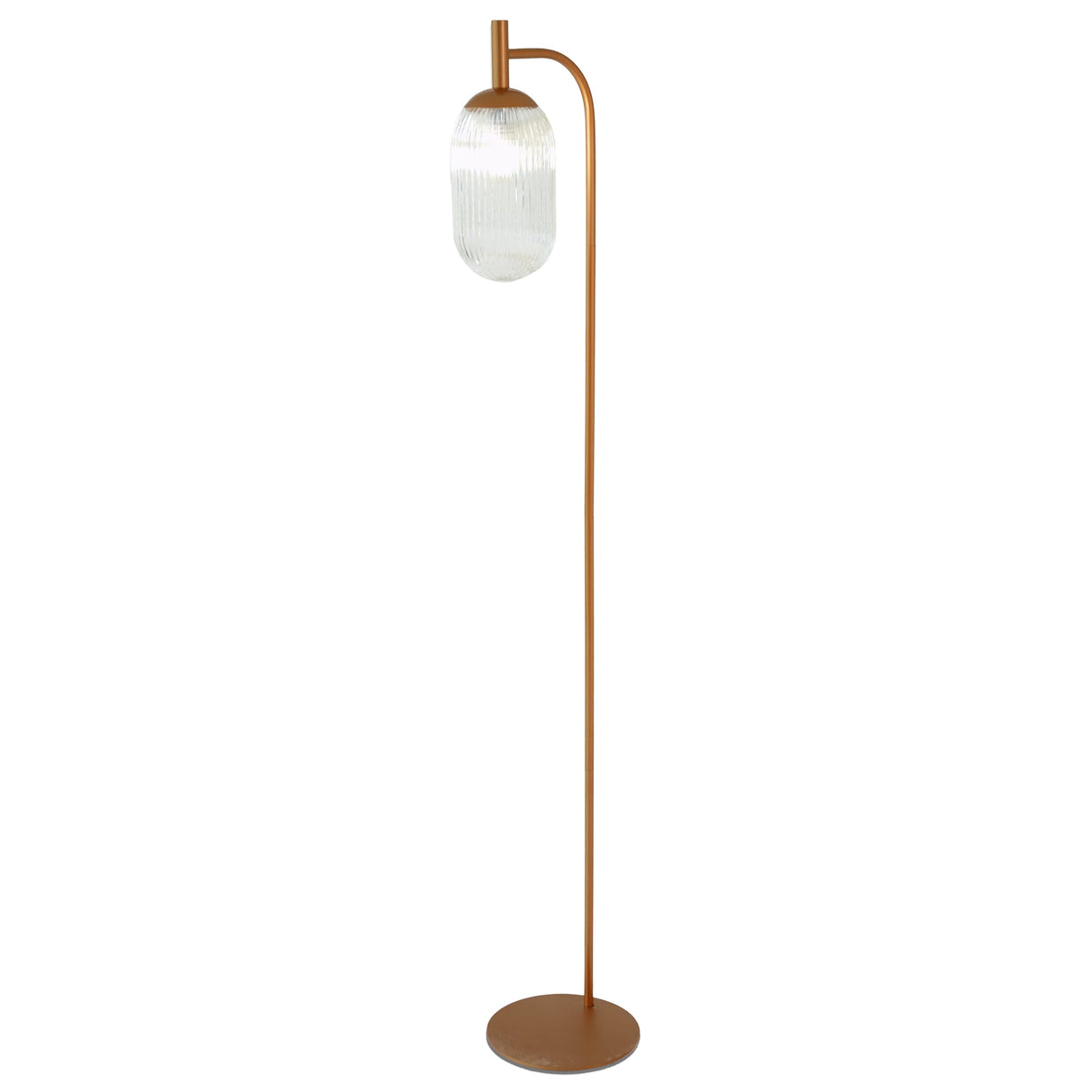 Vela Floor Lamp Bronze and Clear from Ashcroft Furniture - Luna Furniture