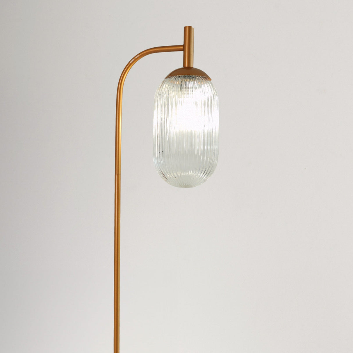Vela Floor Lamp Bronze and Clear from Ashcroft Furniture - Luna Furniture