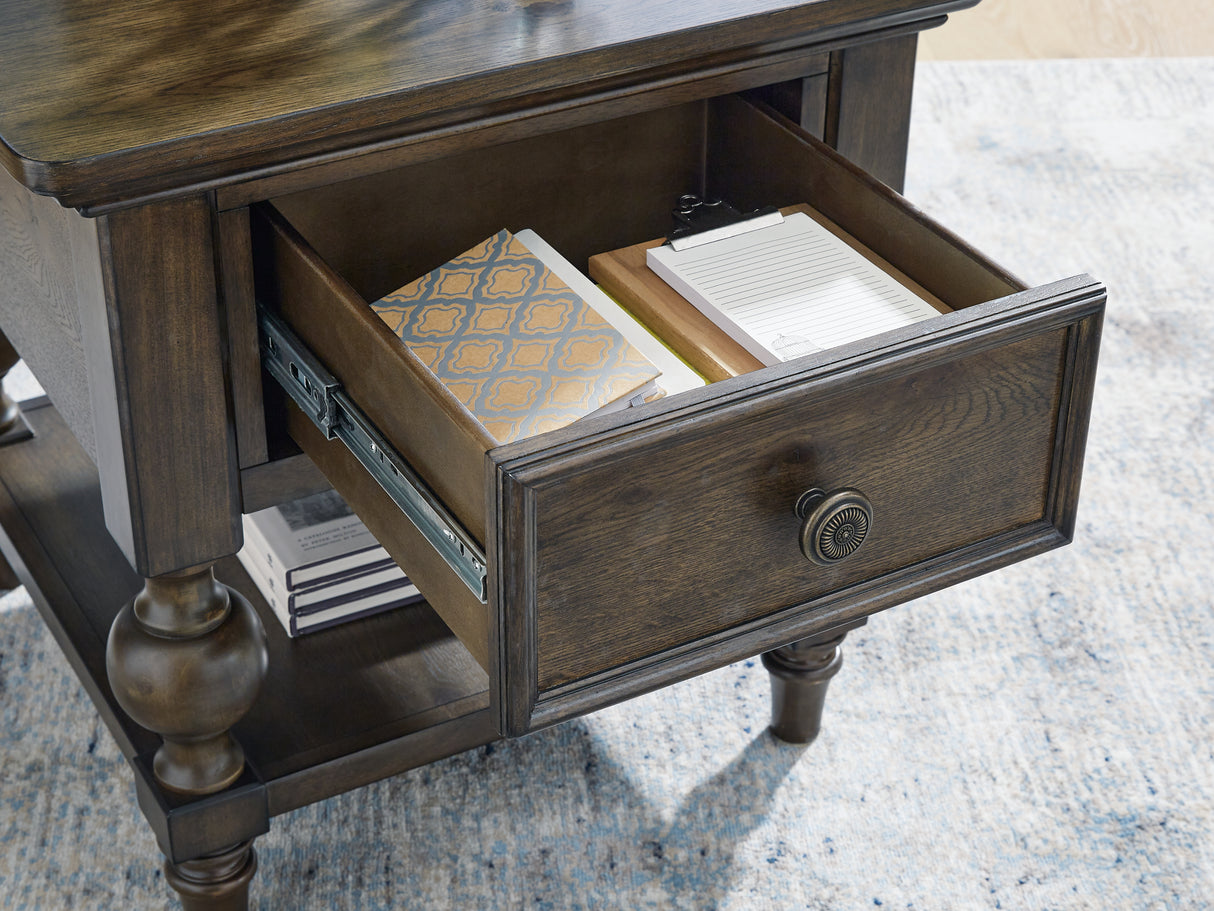 Veramond Dark Brown End Table from Ashley - Luna Furniture