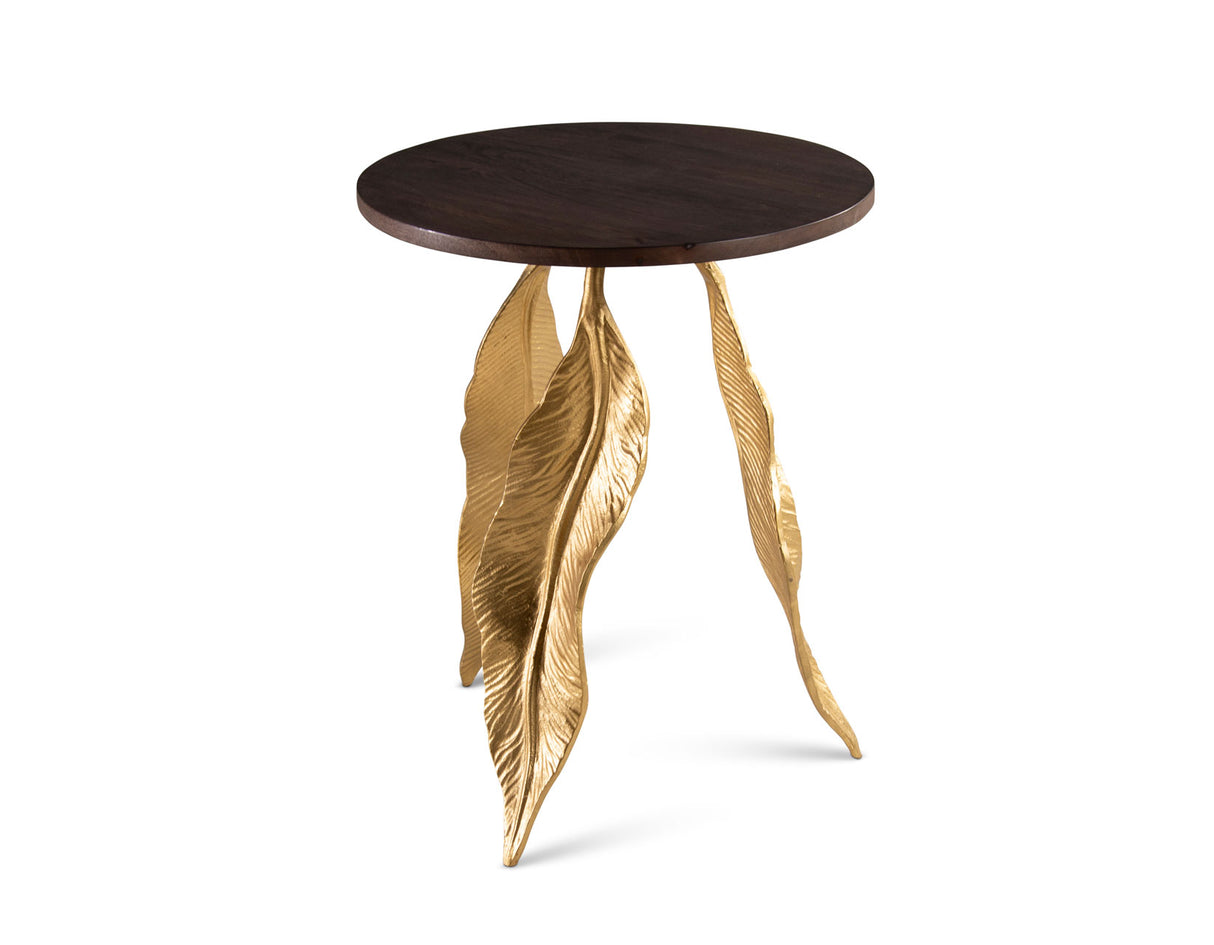 Verna Gold/Walnut Accent Table from Steve Silver - Luna Furniture