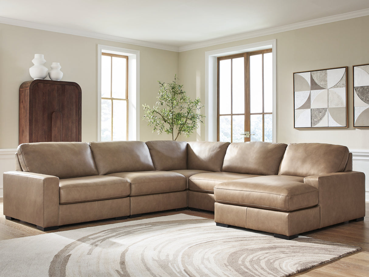 Veronella Sahara 5-Piece Sectional with Chaise from Ashley - Luna Furniture