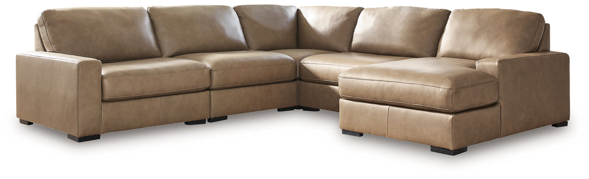 Veronella Sahara 5-Piece Sectional with Chaise from Ashley - Luna Furniture