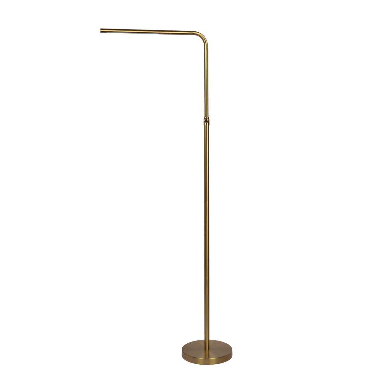 Verve Brassed Gold Floor Lamp with On/Off Switch Adjustable Led Round Base from Midinmod - Luna Furniture