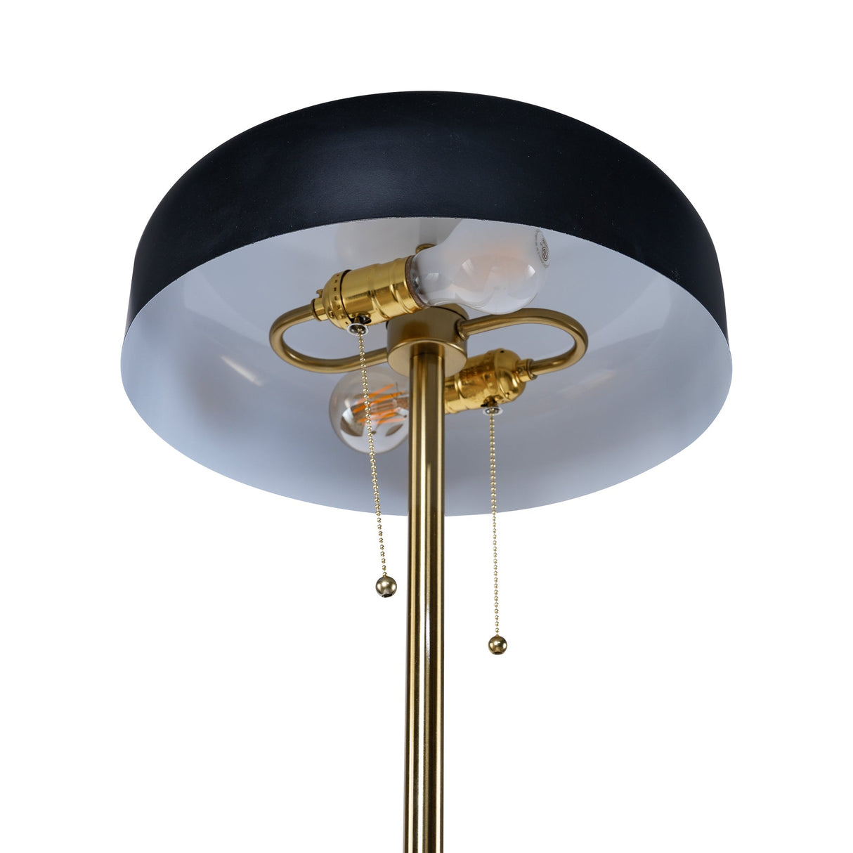 Vesper Floor lamp with Black outer and White inner from Ashcroft Furniture - Luna Furniture