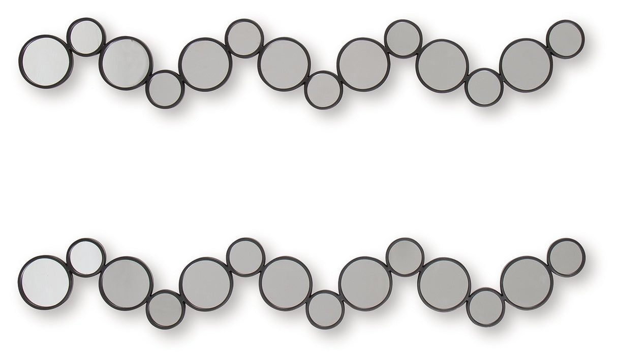 Vinler Black Accent Mirror Set (Set of 2) from Ashley - Luna Furniture