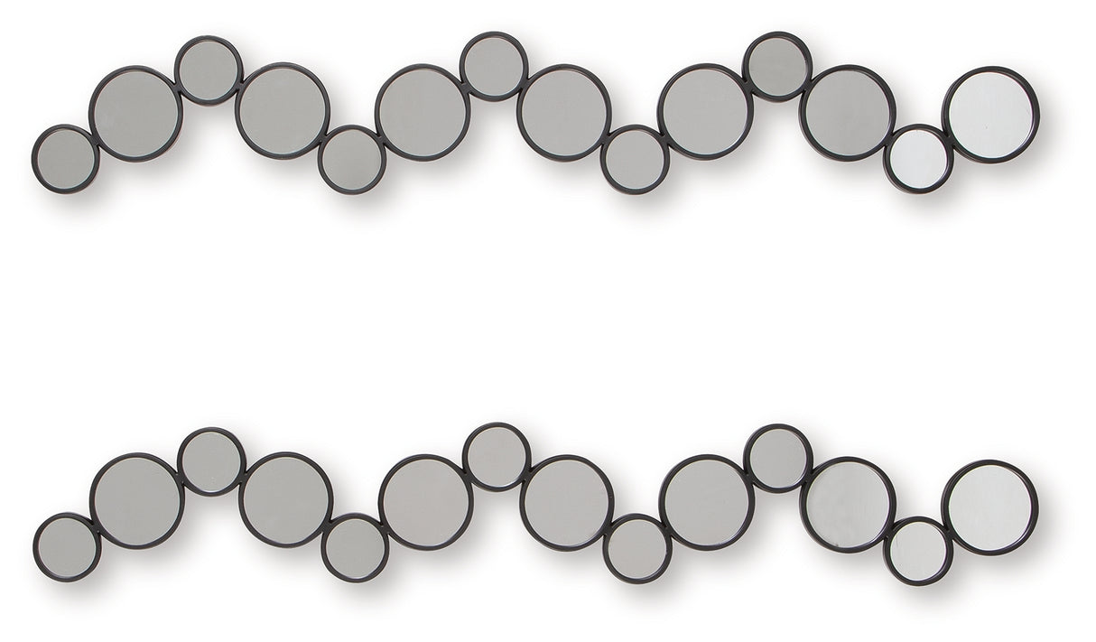 Vinler Black Accent Mirror Set (Set of 2) from Ashley - Luna Furniture