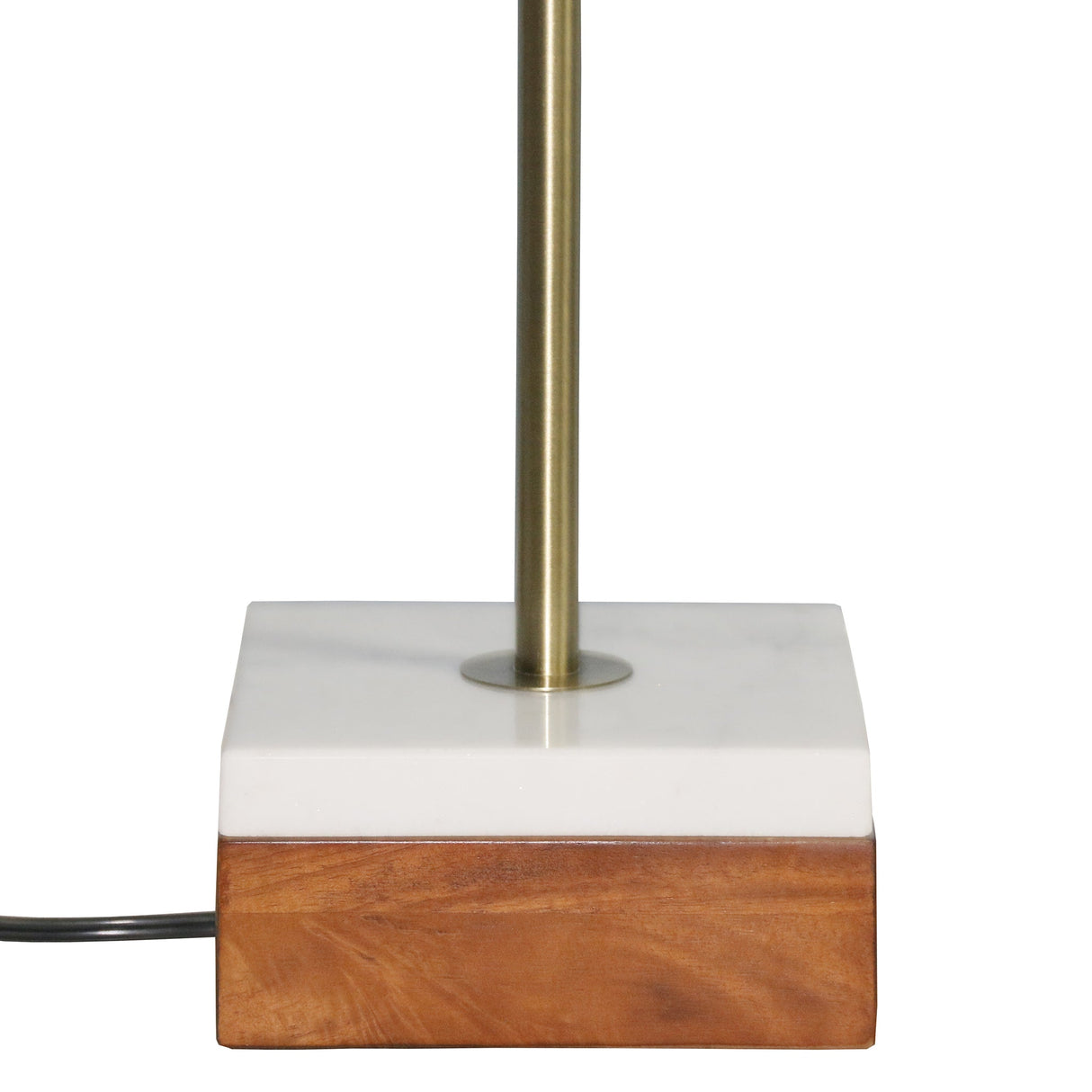 Viora Marble Base Floor Lamp - Dark Brown and White from Ashcroft Furniture - Luna Furniture