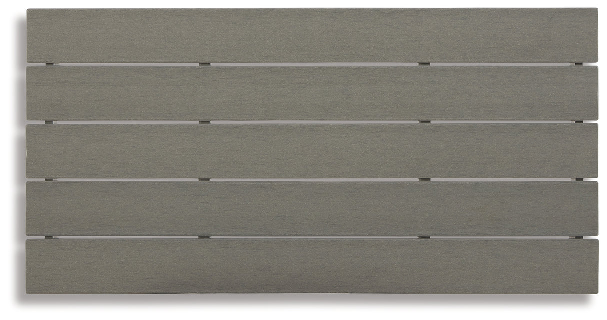 Visola Outdoor Coffee Table with 2 End Tables in Gray from Ashley - Luna Furniture