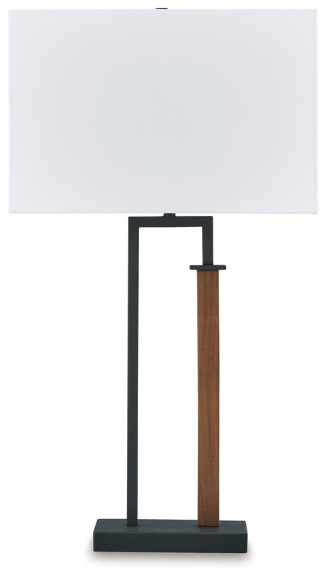Voslen Black/Brown Table Lamp - L204554T