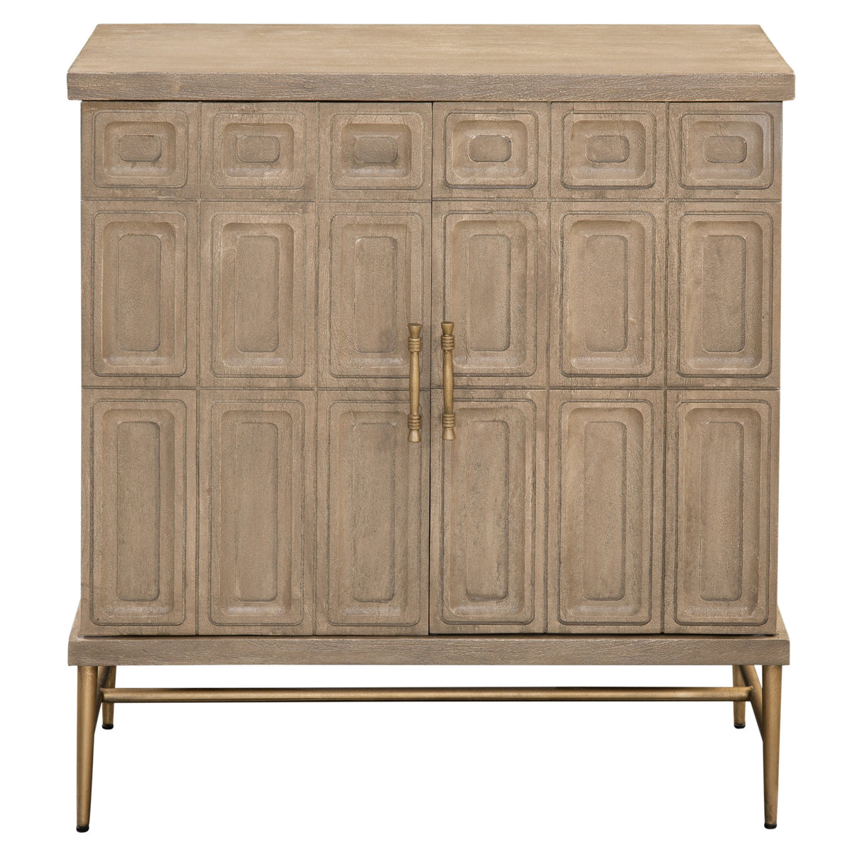 Arun Driftwood Solid Wood 2-Door Accent Cabinet from Steve Silver - Luna Furniture