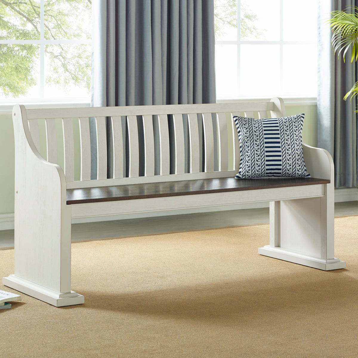 Joanna 6 Piece Bench Dining Set(Table, Bench with Back & 4 Side Chairs) from Steve Silver - Luna Furniture