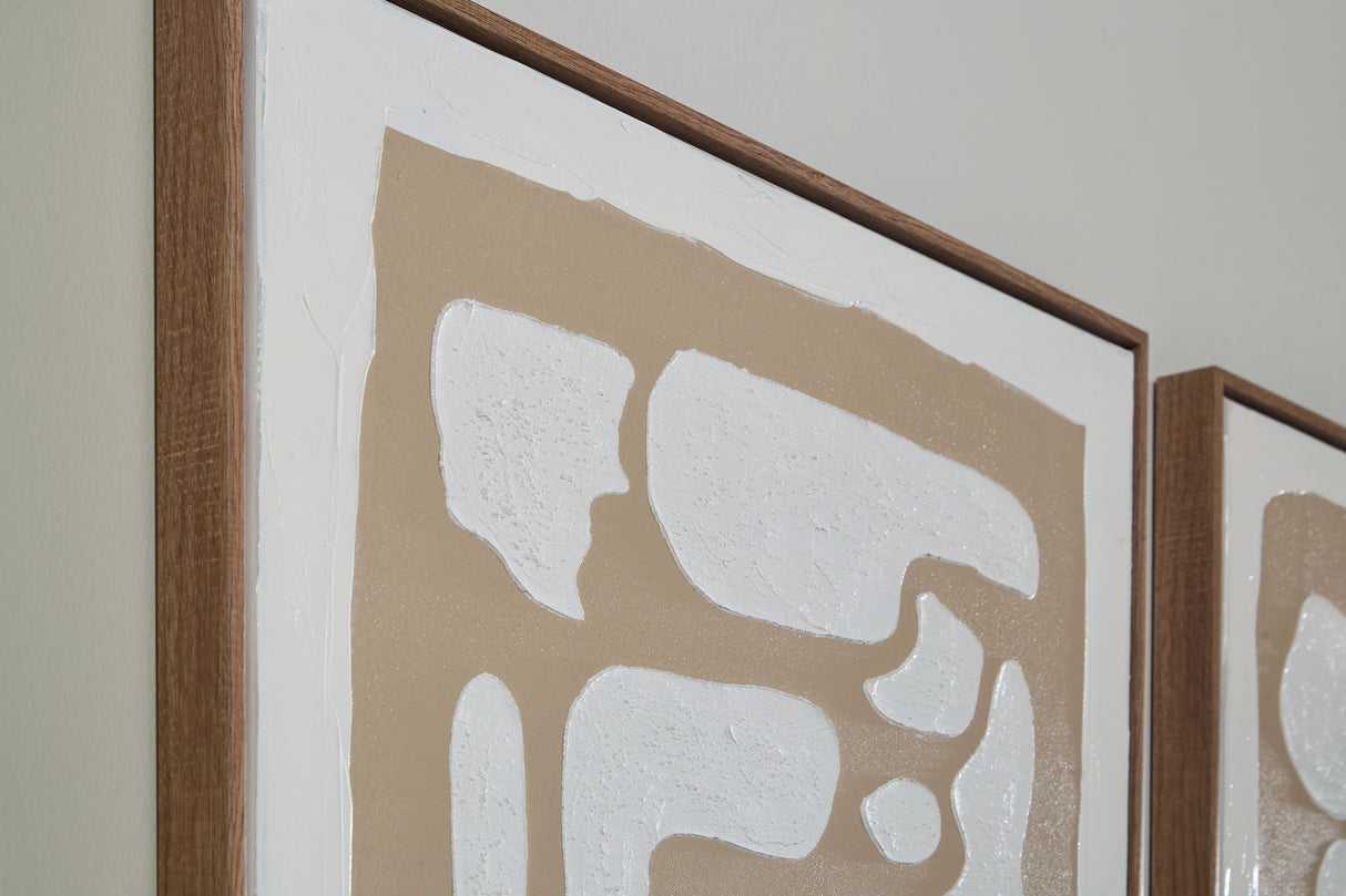 Waldett Beige/White Wall Art (Set of 2) from Ashley Furniture - Luna Furniture