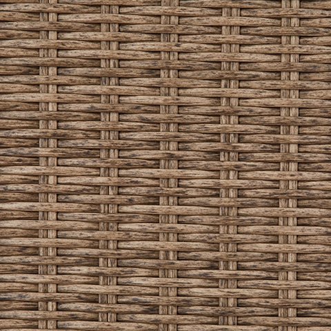 Walton Bridge Outdoor Fire Pit Table and 6 Barstools in Driftwood from Ashley - Luna Furniture