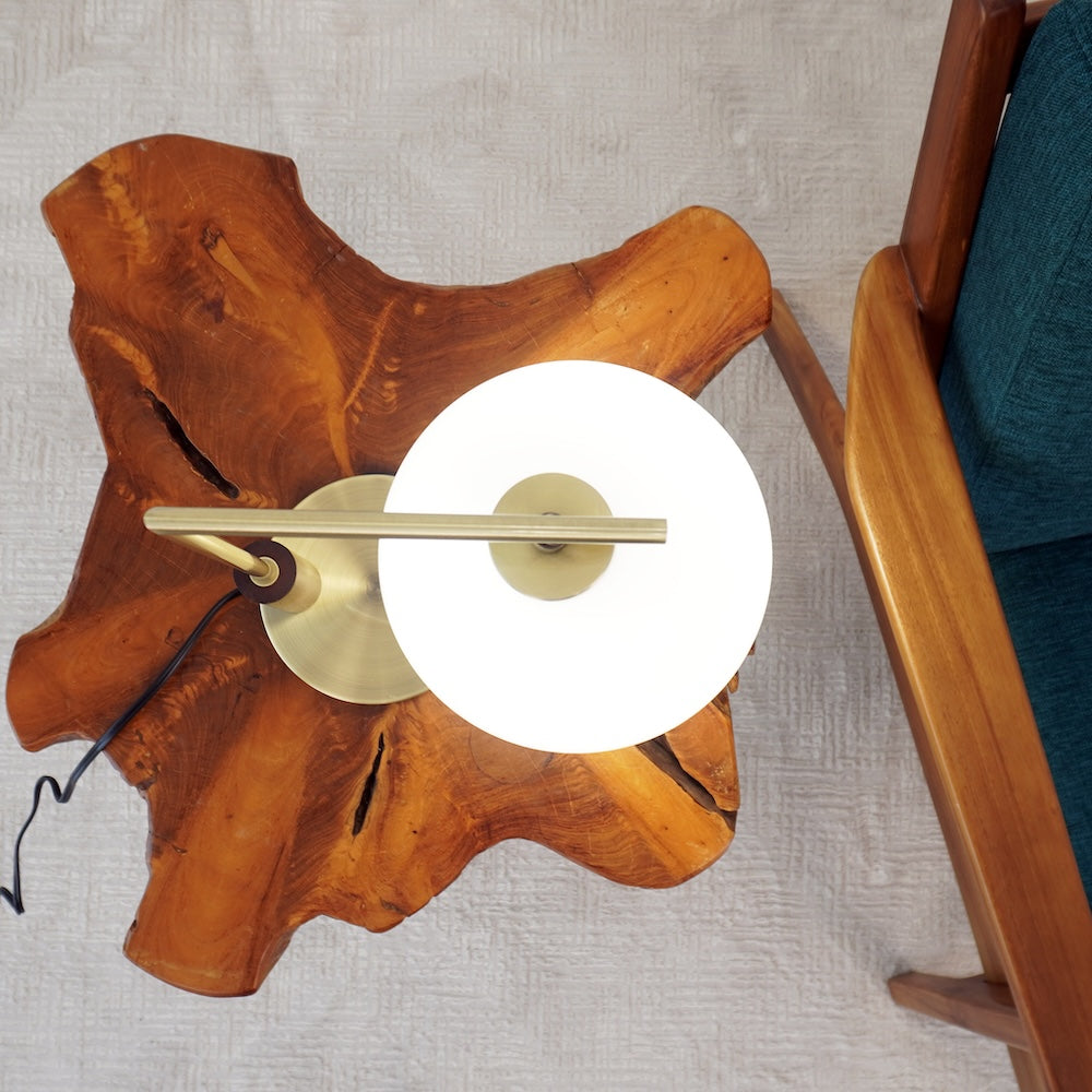 Wander Right Angle Glass Table Lamp - Bronze from Ashcroft Furniture - Luna Furniture