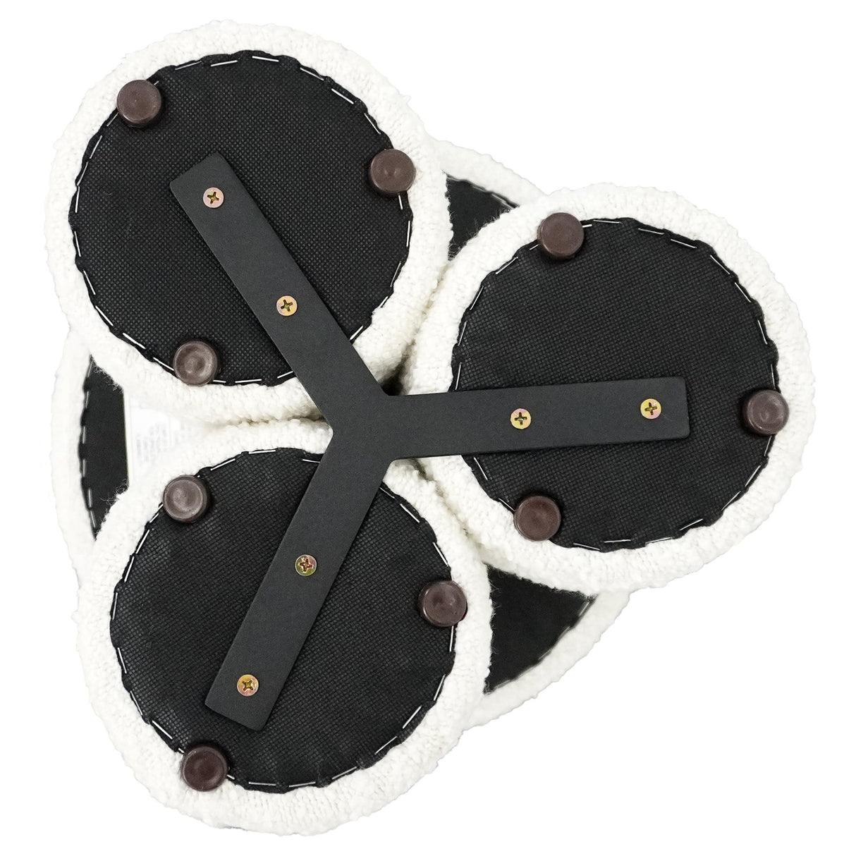 Wesley Ivory Boucle Stool from Ashcroft Furniture - Luna Furniture