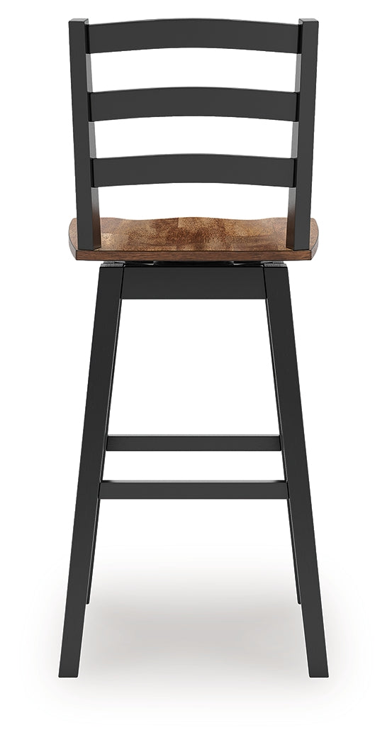 Wildenauer Brown/Black Bar Table and 4 Barstools from Ashley - Luna Furniture