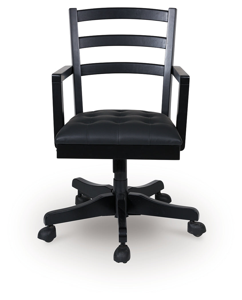 Wildenauer Brown/Black Home Office Desk Chair from Ashley - Luna Furniture