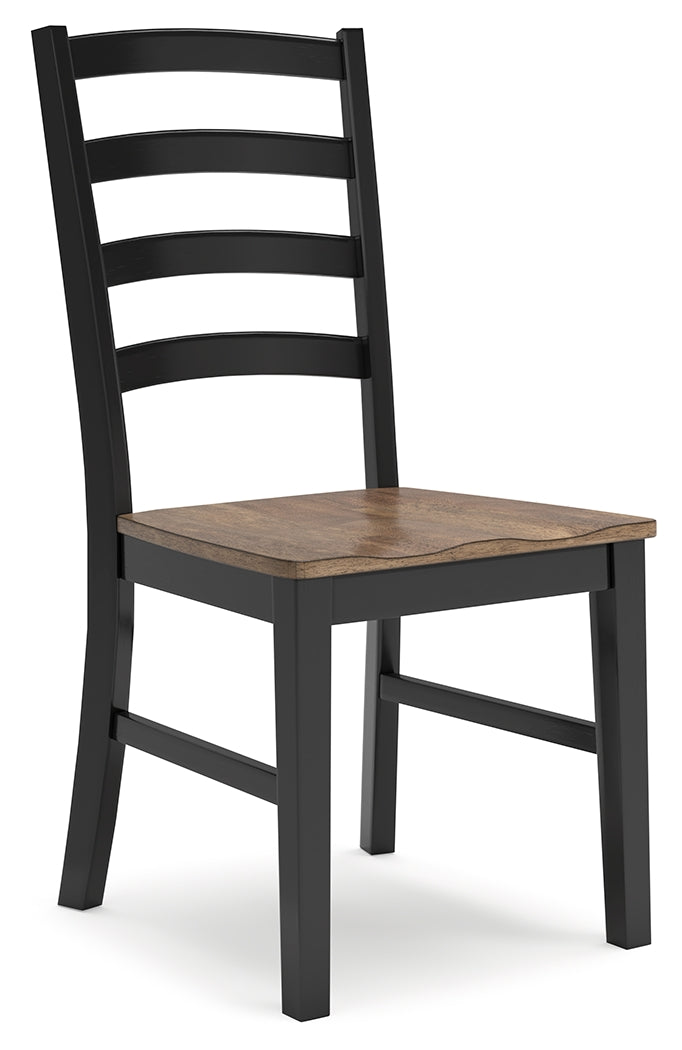 Wildenauer Dining Table and 4 Chairs in Brown/Black from Ashley - Luna Furniture