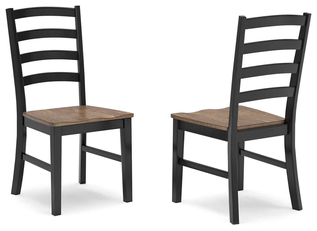 Wildenauer Dining Table and 6 Chairs in Brown/Black from Ashley - Luna Furniture