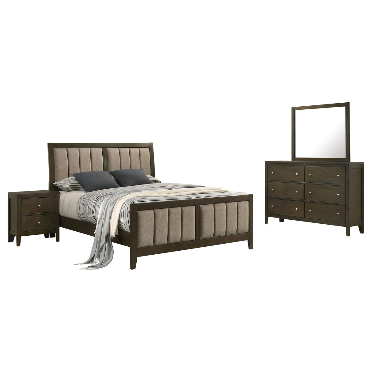 Wilkes Dark Cocoa 4-Piece California King Bedroom Set from Coaster - Luna Furniture