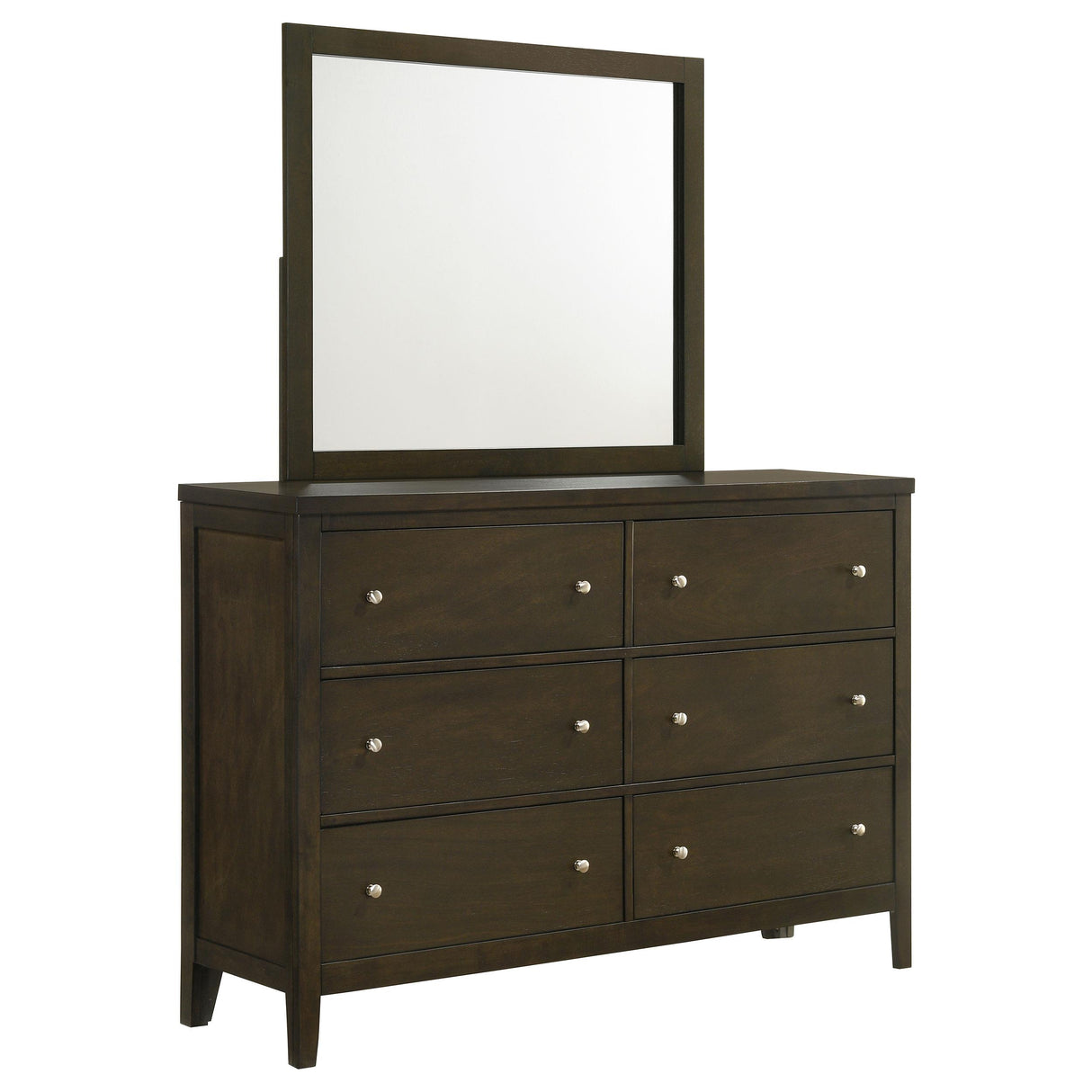 Wilkes 6-drawer Dresser and Mirror Dark Cocoa from Coaster - Luna Furniture