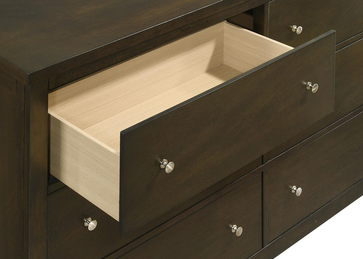 Wilkes 6-drawer Dresser and Mirror Dark Cocoa from Coaster - Luna Furniture